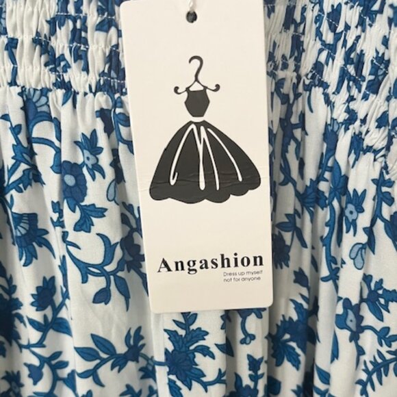 Blue print Midi sundress size small - Picture 3 of 5